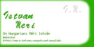 istvan meri business card